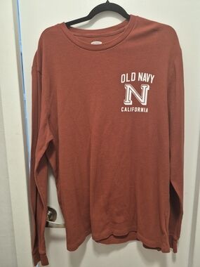 Old Navy Rust Long Sleeve Thermal Shirt - 'Old Navy California'